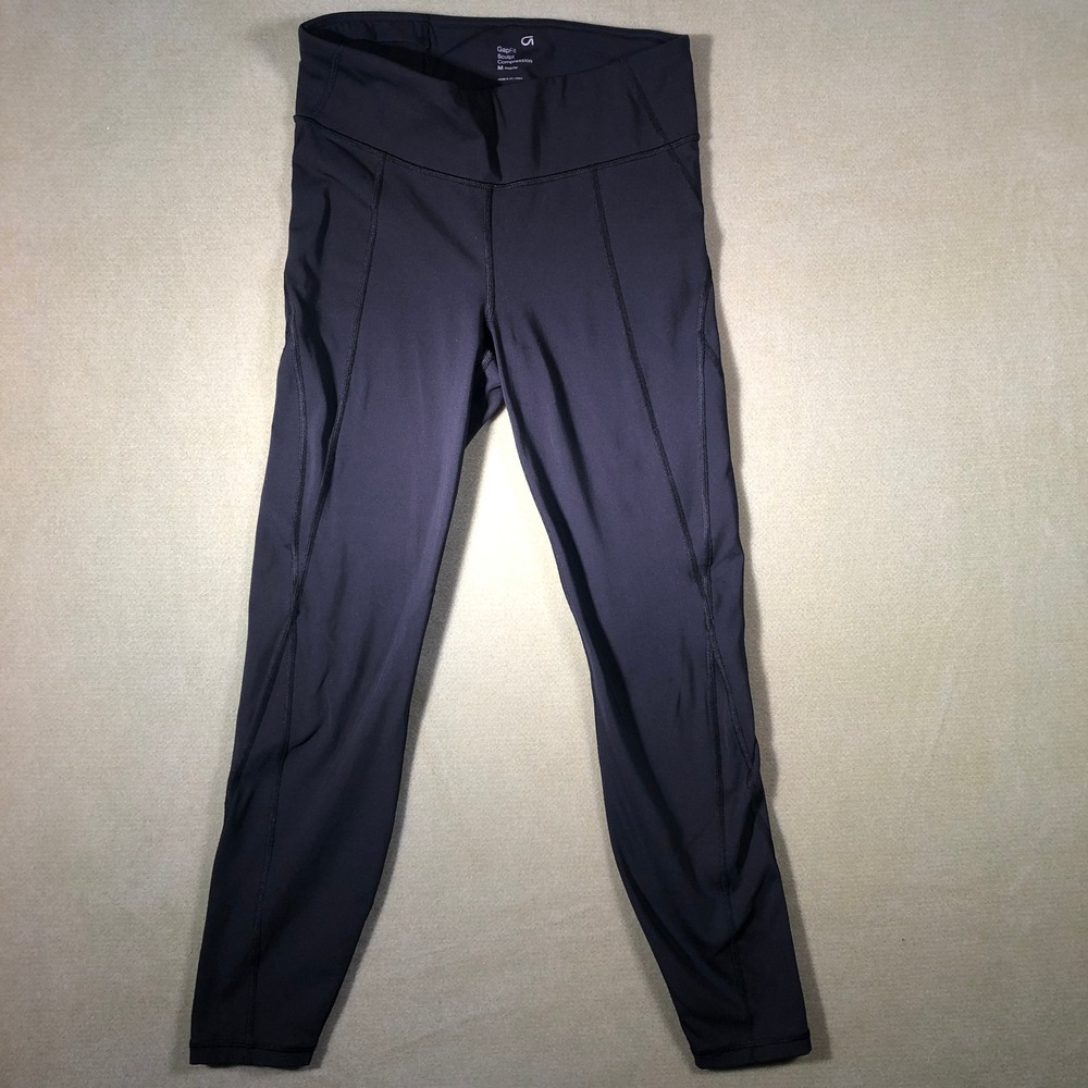 GapFit Sculpt Compression Leggings Womens M Black High Rise Active S/722502-00